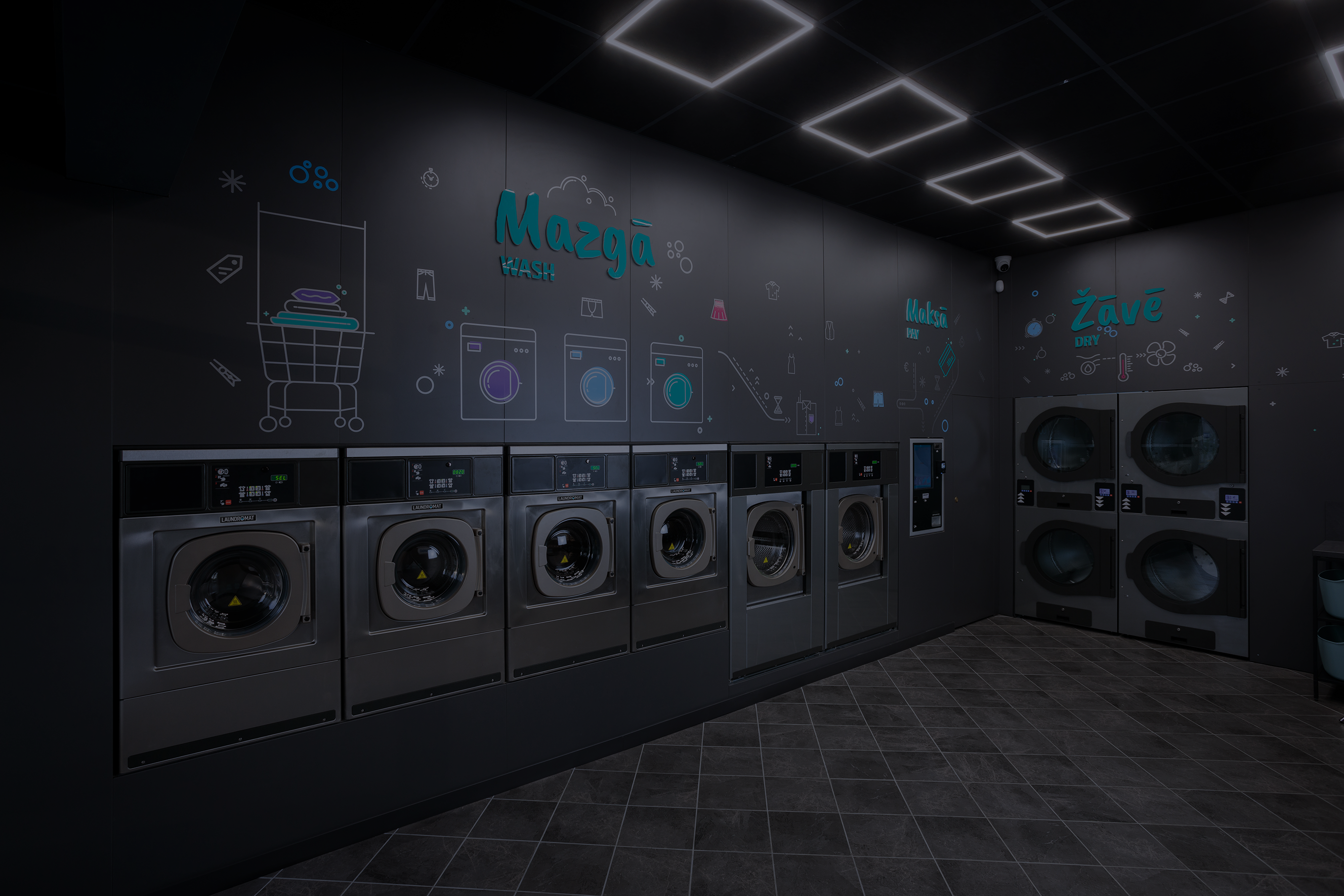 Laundromat background image