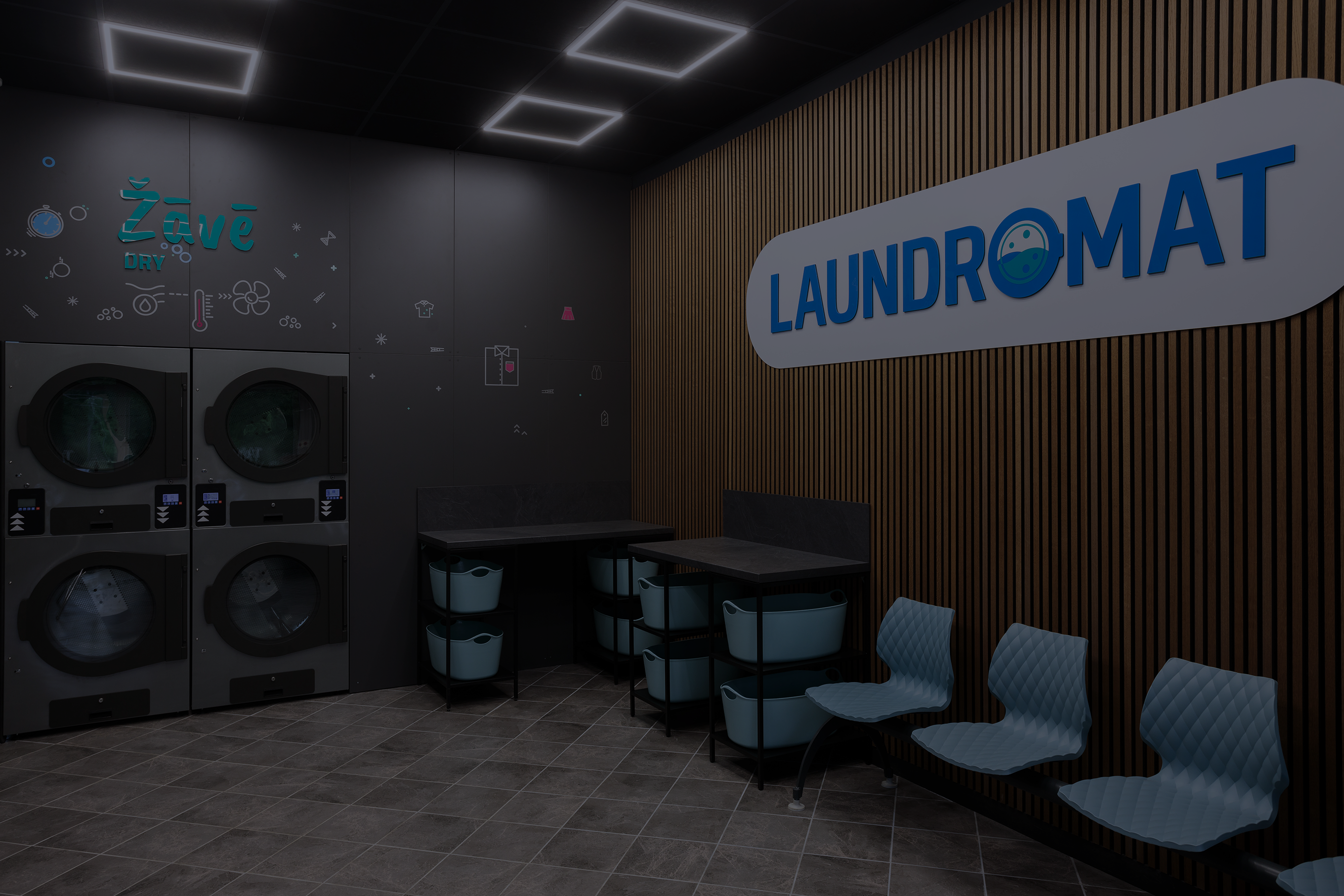 Laundromat background image